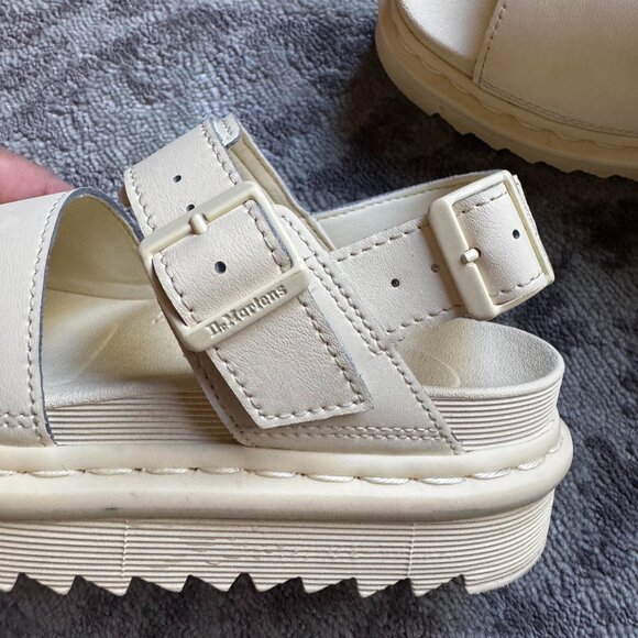 Dr. Martens Voss Mono Yellow Pastel Leather Sandals - Picture 11 of 12